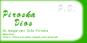 piroska dios business card